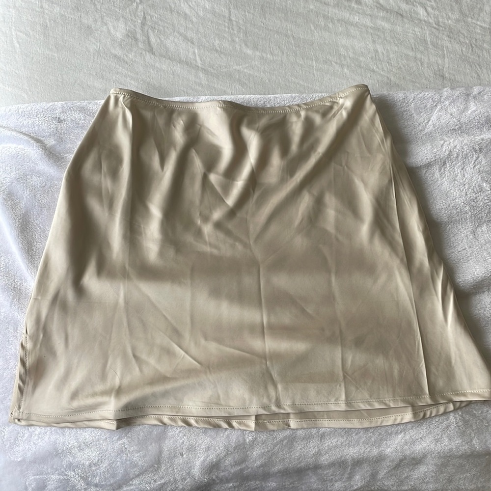 Silk mini skirt